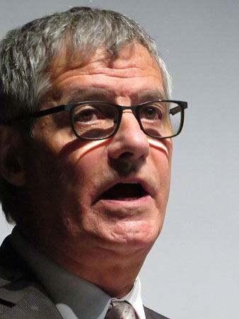 Eudald Casades&uacute;s, delegat del Govern de la Generalitat a Girona, durant la seva intervenci&oacute;