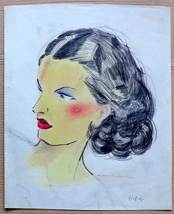 Cap femen&iacute;. Dibuix, ll&agrave;pis