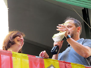 Festes de Primavera de Girona 2016. Penjada del Tarl&agrave;. El preg&oacute;