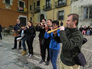 Fires 2015. Assaig de pilar de 4 a les escales de la Catedral pels Marrecs de Salt