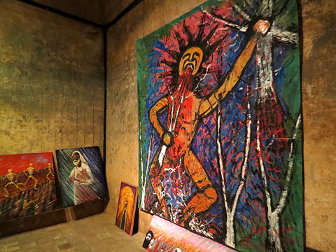 Obres de Bosch Mart&iacute; a l'exposici&oacute; Angelus Novus 2015
