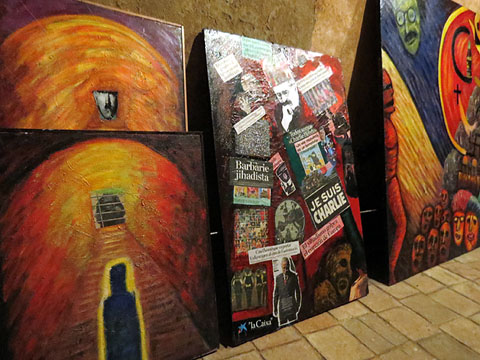 Obres de Bosch Mart&iacute; a l'exposici&oacute; Angelus Novus 2015