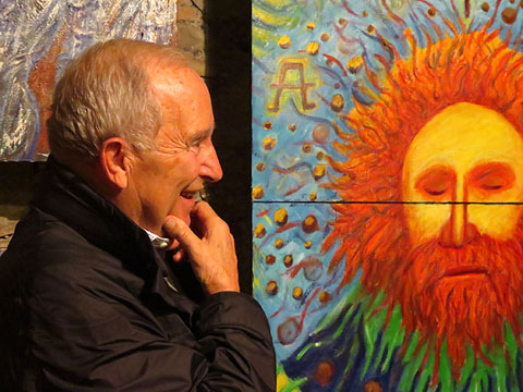 Joan Escuder, germ&agrave; de Dami&agrave; i ex-president del GEiEG, durant la inauguraci&oacute;