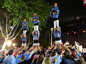 Fires 2015. Els castells de vig&iacute;lia, amb els Marrecs de Salt i Castellers de l'Alt Maresme