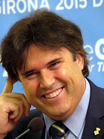 El president de la Diputaci&oacute; de Girona, Pere Vila, durant la inauguraci&oacute;