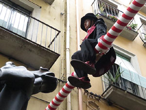 Fires 2015. Penjada del Tarl&agrave; a l'Argenteria amb la Mula Baba i la Girona Marxing Band