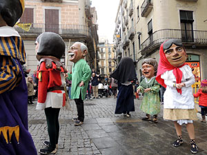 Girona10 2016. Cercavila de gegants i capgrossos amb Fal&middot;lera Gironina