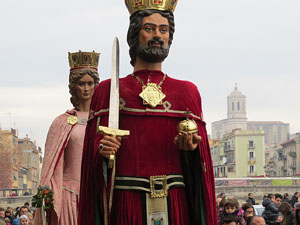 Girona10 2016. Cercavila de gegants i capgrossos amb Fal&middot;lera Gironina