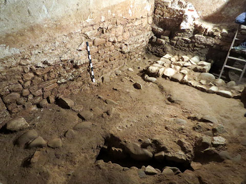 Zona on s'han localitzat els murs de la vil&middot;la romana