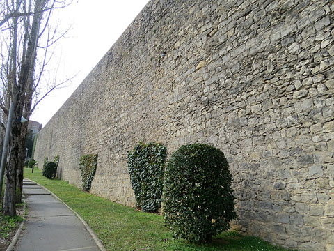 Vista exterior de la muralla de Sant Dom&egrave;nec