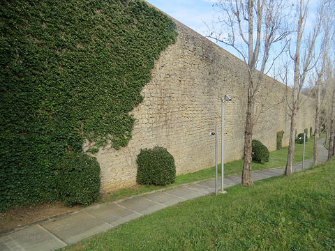 Vista exterior de la muralla de Sant Dom&egrave;nec