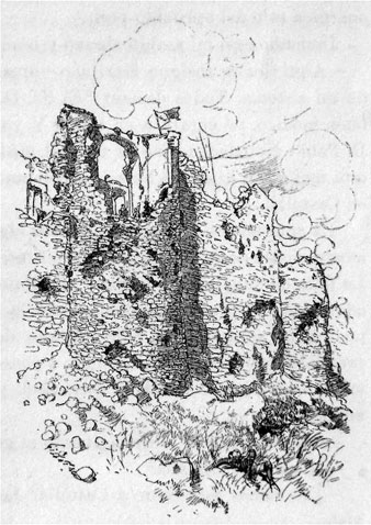 Muralles davant el baluard de Sant Crist&ograve;fol. Gravat. Impressi&oacute; 1883