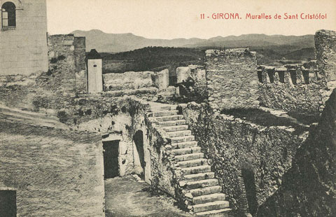 Tram de la muralla de Sant Crist&ograve;fol a l'altura dels jardins de la Francesa. 1877