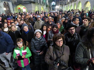 Nadal 2015 a Girona. Encesa de les llums de Hanukk&agrave; a la pla&ccedil;a del Vi