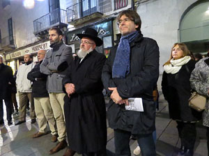 Nadal 2015 a Girona. Encesa de les llums de Hanukk&agrave; a la pla&ccedil;a del Vi