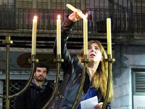 Nadal 2015 a Girona. Encesa de les llums de Hanukk&agrave; a la pla&ccedil;a del Vi