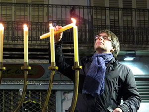 Nadal 2015 a Girona. Encesa de les llums de Hanukk&agrave; a la pla&ccedil;a del Vi