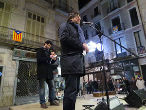Nadal 2015 a Girona. Encesa de les llums de Hanukk&agrave; a la pla&ccedil;a del Vi