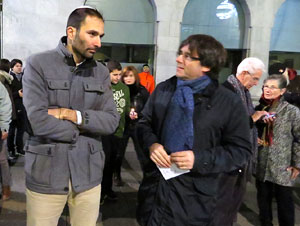 Nadal 2015 a Girona. Encesa de les llums de Hanukk&agrave; a la pla&ccedil;a del Vi