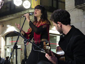Nadal 2015 a Girona. Encesa de les llums de Hanukk&agrave; a la pla&ccedil;a del Vi