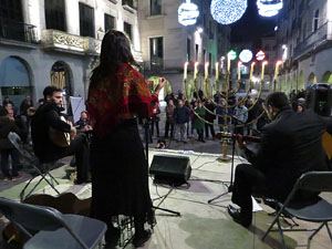 Nadal 2015 a Girona. Encesa de les llums de Hanukk&agrave; a la pla&ccedil;a del Vi