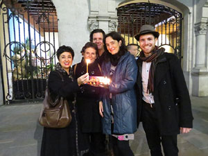 Nadal 2015 a Girona. Encesa de les llums de Hanukk&agrave; a la pla&ccedil;a del Vi