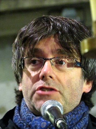 L'alcalde de Girona, Carles Puigdemont, durant l'acte