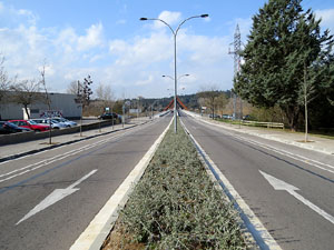 Ponts de Girona. El pont de l'Aurora en el l&iacute;mit dels barris de Pedret i Pont Major