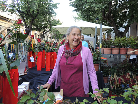 Parada de flors a la Rambla de la Llibertat