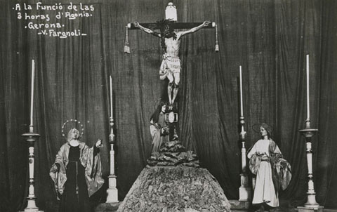La funci&oacute; de les Tres hores d'Agonia a l'esgl&eacute;sia de St. Feliu. 1911-1936
