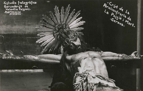 El Crist de l'Arxiconfraria de la Passi&oacute; i de la Mort, de l'esgl&eacute;sia del Carme de Girona. 1934