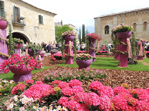 Temps de Flors 2016. Muntatges i instal&middot;lacions a la pla&ccedil;a dels Jurats