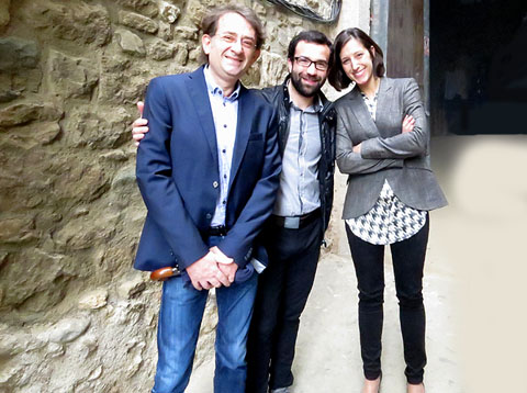 Jordi Alb&agrave; i Sagu&eacute;, Gustavo A. Torres Mendoza i Cristina Masferrer i Juliol, autors del projecte M&oacute;n on&iacute;ric