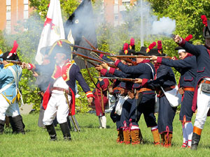 VIII Festa Reviu els Setges Napole&ograve;nics de Girona. Recreaci&oacute; d'una batalla al Parc de les Ribes del Ter