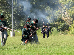 VIII Festa Reviu els Setges Napole&ograve;nics de Girona. Recreaci&oacute; d'una batalla al Parc de les Ribes del Ter