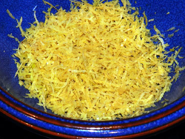 La pela de llimona, ratllada