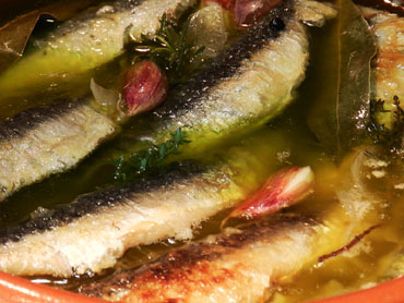 Les sardines en escabetx