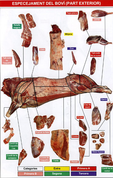 Especejament del bov&iacute; part exterior