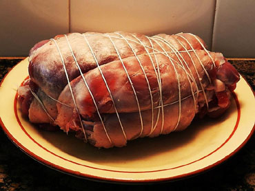 Cuixa de xai lligada crua