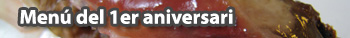 Men&uacute; 1er. aniversari