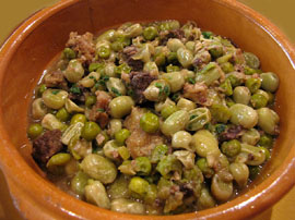 L'Argad&agrave;. Faves i p&egrave;sols ofegats amb menta