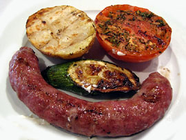 L'Argad&agrave;. Botifarra a la brasa