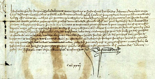 27/4/1426. Alfons IV al governador i batlle general del Principat de Catalunya, al veguer i sotsveguer de Girona. Els mana que no es procedeixi a la construcci&oacute; del pont nou a Bescan&oacute; en els propers vint dies, durant els quals les parr&ograve;quies de la vegueria han de presentar la llic&egrave;ncia que diuen que tenen