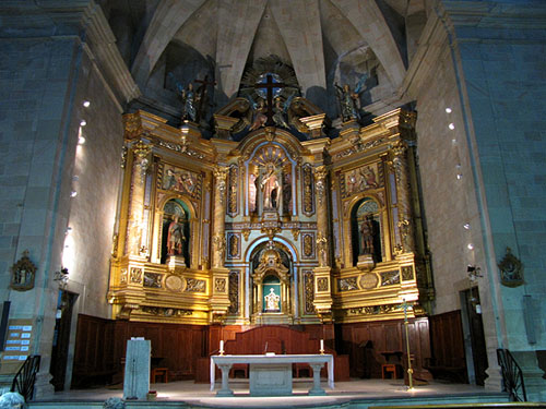 Retaule de l'altar major de l'esgl&eacute;sia parroquial de Sant Feliu