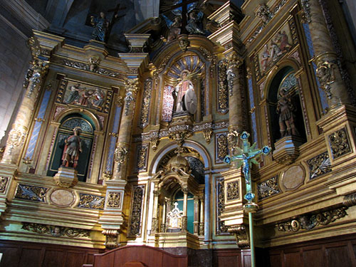 Retaule de l'altar major de l'esgl&eacute;sia parroquial de Sant Feliu