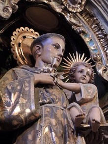 Detall del retaule de Sant Antoni de P&agrave;dua