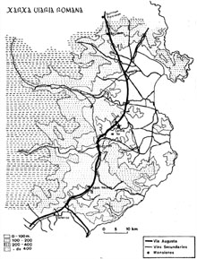 Xarxa vi&agrave; romana a les terres de Girona