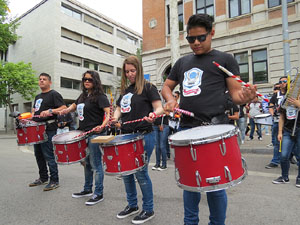 Manifestaci&oacute; de l'1 de maig pels carrers de Girona