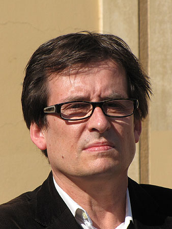 Alfons Quera, alcalde d'Agullana, durant la inauguraci&oacute;