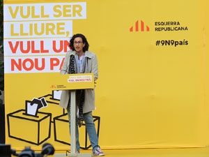 Crida a la participaci&oacute; per al 9N a la pla&ccedil;a de la Independ&egrave;ncia